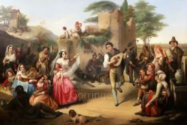 Penry Williams (1798-1885)oil on canvasItalian festival scene23.5 x 36in.