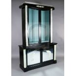 An American 20th century Grosfield House Furniture Company lucite and ebonised display cabinet