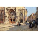 Terrick Williams RA (1860-1936)oil on canvas'The Church Door, Honfleur'signed and dated 1900 verso12
