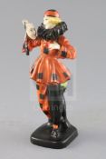 A Doulton & Co figure 'The Mask', HN729, designed c.1925, green printed lion Royal Doulton mark