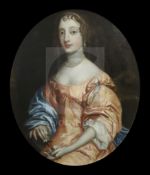 Manner of Sir Peter Lely (1618-1680)oil on canvasPortrait of a lady wearing a pearl necklace and