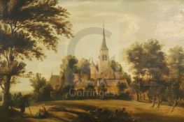 19th Century Flemish Schooloil on panelChurch in a landscape15.75 x 23.25in.