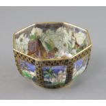 A Wedgwood Fairyland lustre 'Dana' octagonal bowl, designed by Daisy Makeig-Jones, the exterior with