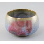A Chinese Jun-type purple-splash bud-shaped bowl, W. 11.5cmEx John Hilliard collection