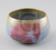 A Chinese Jun-type purple-splash bud-shaped bowl, W. 11.5cmEx John Hilliard collection