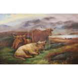 Robert Cleminson (fl. 1864-1903)oil on canvasHighland cattle in a landscapesigned20 x 30in.
