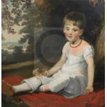 Circle of Sir Thomas Lawrence (1769-1830)oil on canvasPortrait of a girl seated in a landscape30 x