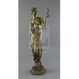Joseph-Emmanuel Descombs Cormier (1869-1950). A bronze figure of Venus standing holding a matching
