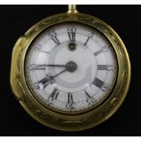 Daniel Quare and Stephen Horseman. A George III gilt pair-cased key-wind verge pocket watch No. 296,