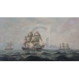 Henry J, Morgan (19th century)oil on canvas'HMS Active, Jan 18th 1893 - Oct 1893'signed13.5 x 23.