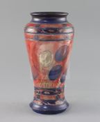 A Moorcroft 'honesty' flambe baluster vase, 1920's, impressed mark Moorcroft Made in England and