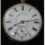 Sigismund Rentzsch, St James Square, London. An 18ct gold open-face key-wind pocket watch, with