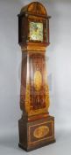 Richard Midgley. A George III later cased chiming eight day longcase clock, with signed 12 inch