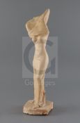 § Quentin Bell (1910-1966). A plaster figure; woman lifting a dress, 16.5in.