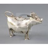 A late 1950's silver cow creamer by William Comyns & Sons Ltd, London, 1959, length 15.3cm.