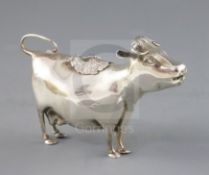 A late 1950's silver cow creamer by William Comyns & Sons Ltd, London, 1959, length 15.3cm.