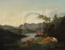 Julius Caesar Ibbetson (1759-1817)oil on canvasCattle in a mountain landscape16.25 x 20.75in.