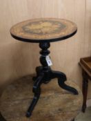 A Victorian Tunbridgeware style table H.57cm