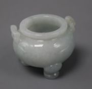 A miniature jade pot