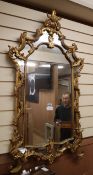 An 18th century style wall mirror H.120cm