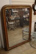 A 19th century French giltwood overmantel mirror H.142cm