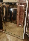 A Venetian style wall mirror H.128cm