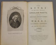 Johnson, Samuel - The Lives of the Most Eminent English Poets, 4 vols, 8vo, engraved frontis