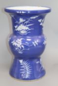 A Chinese Gu Vase, 19th century height 38cm