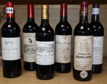 Six bottles of French Bordeaux wines