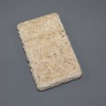 A Cantonese ivory card case height 10cm