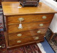 A small George III style mahogany chest W.84cm
