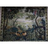 An 18th century style polychrome tapestry panel W.160cm