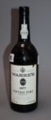 One bottle of Warres 1977 Vintage Port