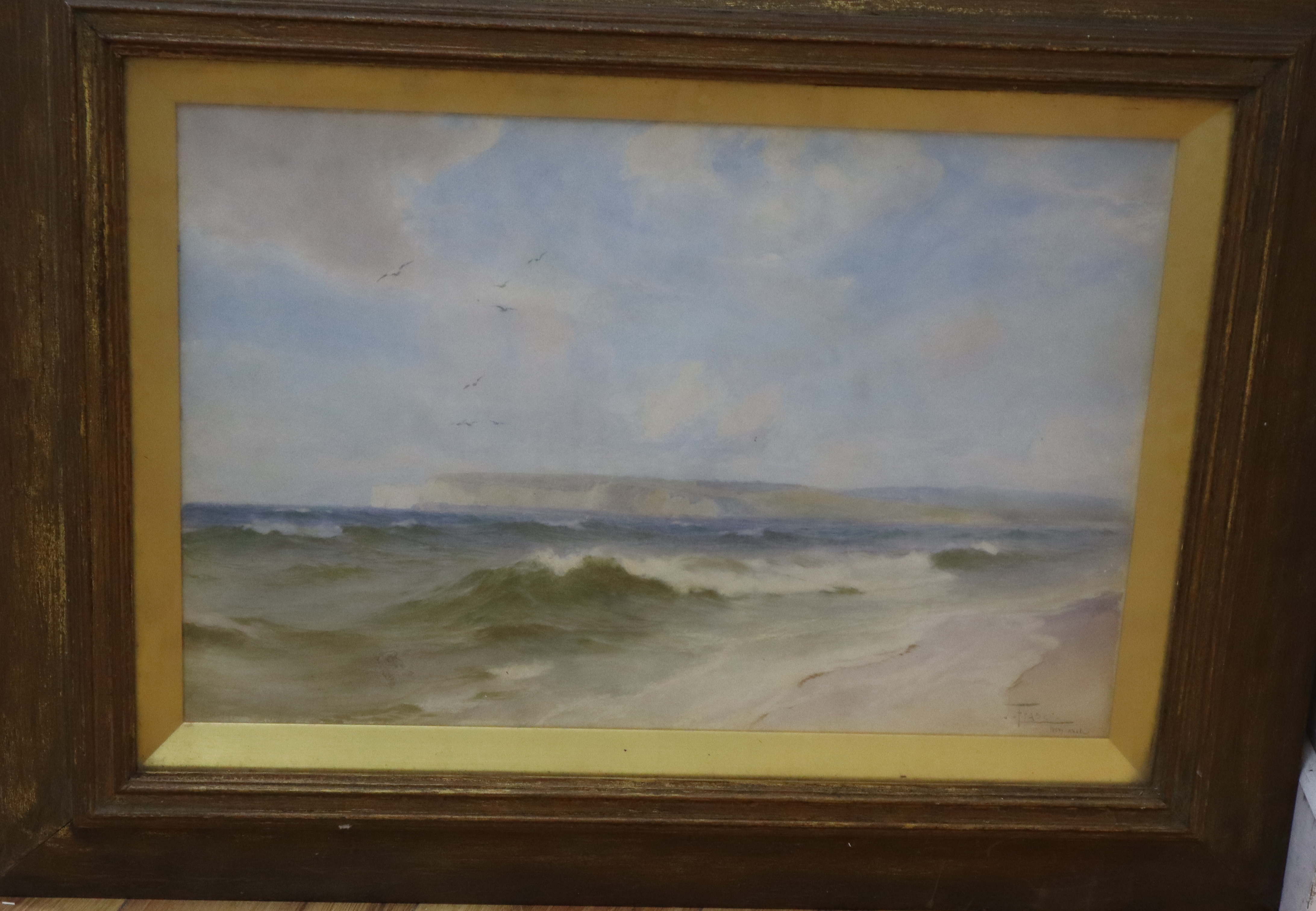 John Fraser (1858-1927) watercolour, View of Newhaven, signed, 35 x 54cm