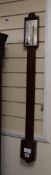 A George III style mahogany stick barometer H.95cm