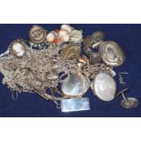 A small group of assorted jewellery including chains, bracelets etc.