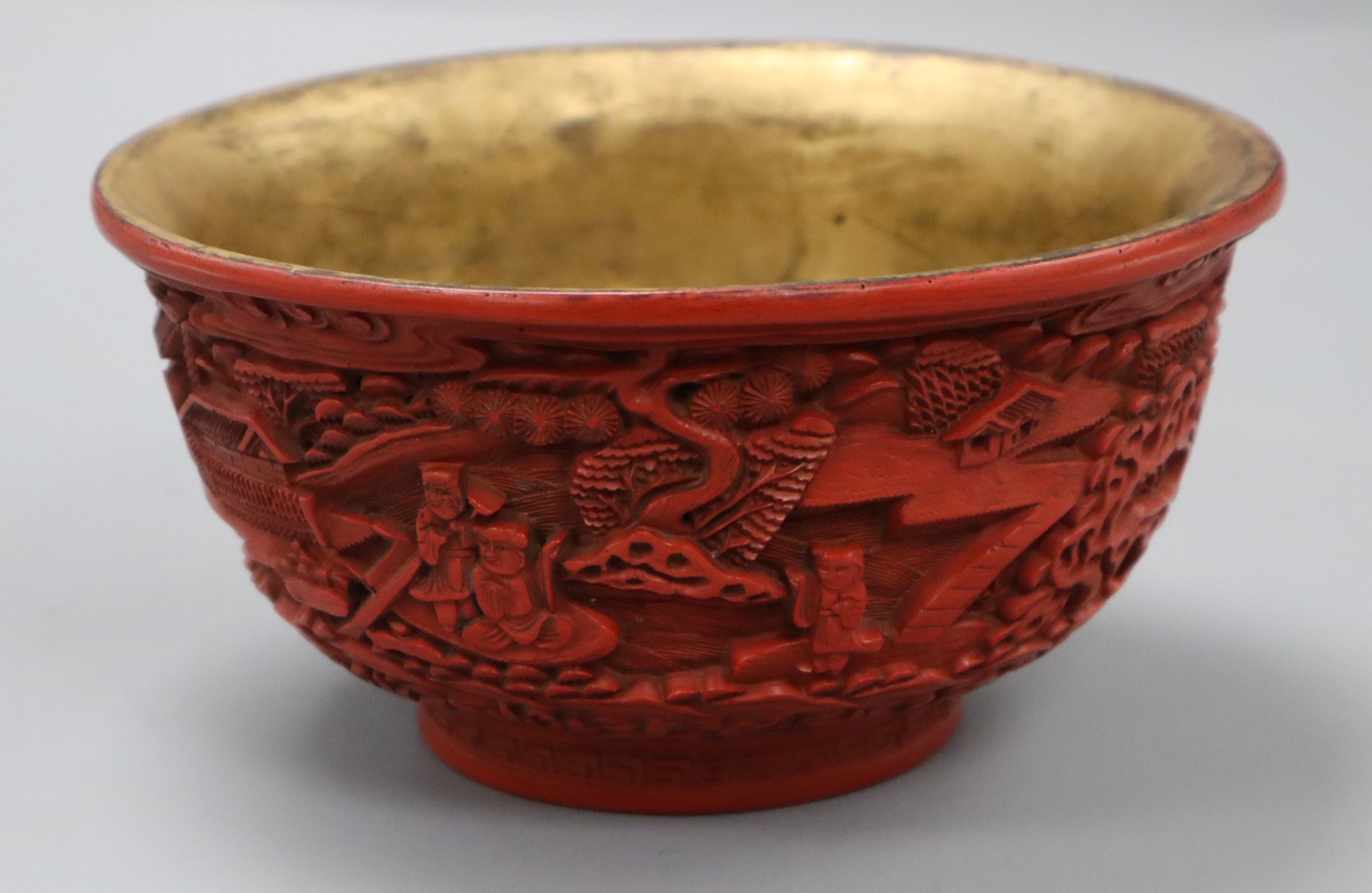 A red lacquer bowl