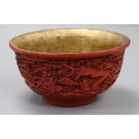 A red lacquer bowl