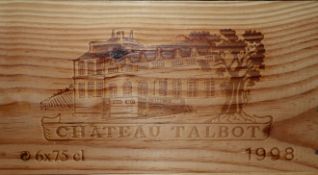 Six bottles of Chateau Talbot St Julian 1998