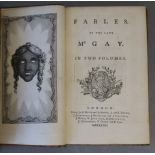 Gay, John - Fables by the Late Mr Gay, vol I only (of 2), 16mo, calf, London 1757 and Croxall,