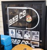 Bad Company, Swan song signed album, framed