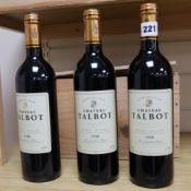 Six bottles of Chateau Talbot St Julien 1998