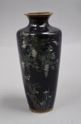 A Japanese silver wire cloisonne enamel vase, Meiji period height 18cm