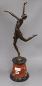 After Zach. An Art Deco bronze of a dancing girl height 66cm