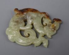 A jade dragon carving