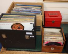 Assorted vinyl albums and singles