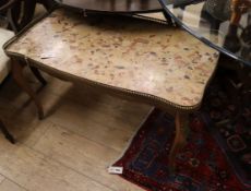 A French marble topped coffee table L.90cm