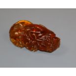 An amber carving