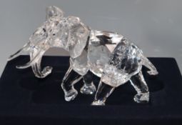 A large Swarovski elephant with fitted case and certificate, no. 03270 / 10,000