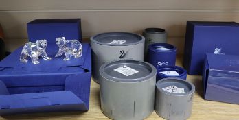 Ten various pieces of boxed Swarovski crystal